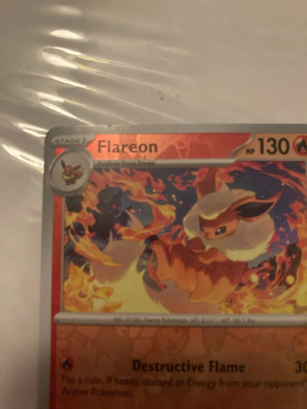 Pokemon Flareon Card - Orange, Red, Yellow